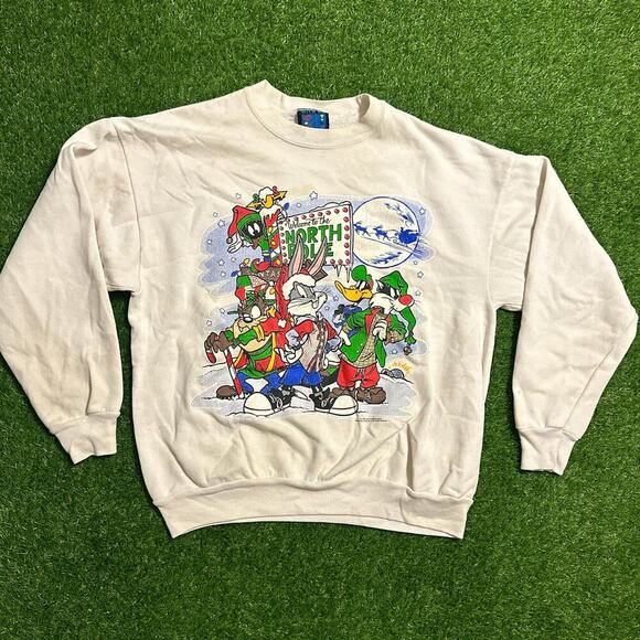 Vintage Looney Tunes Christmas Crewneck - Picture 1 of 5